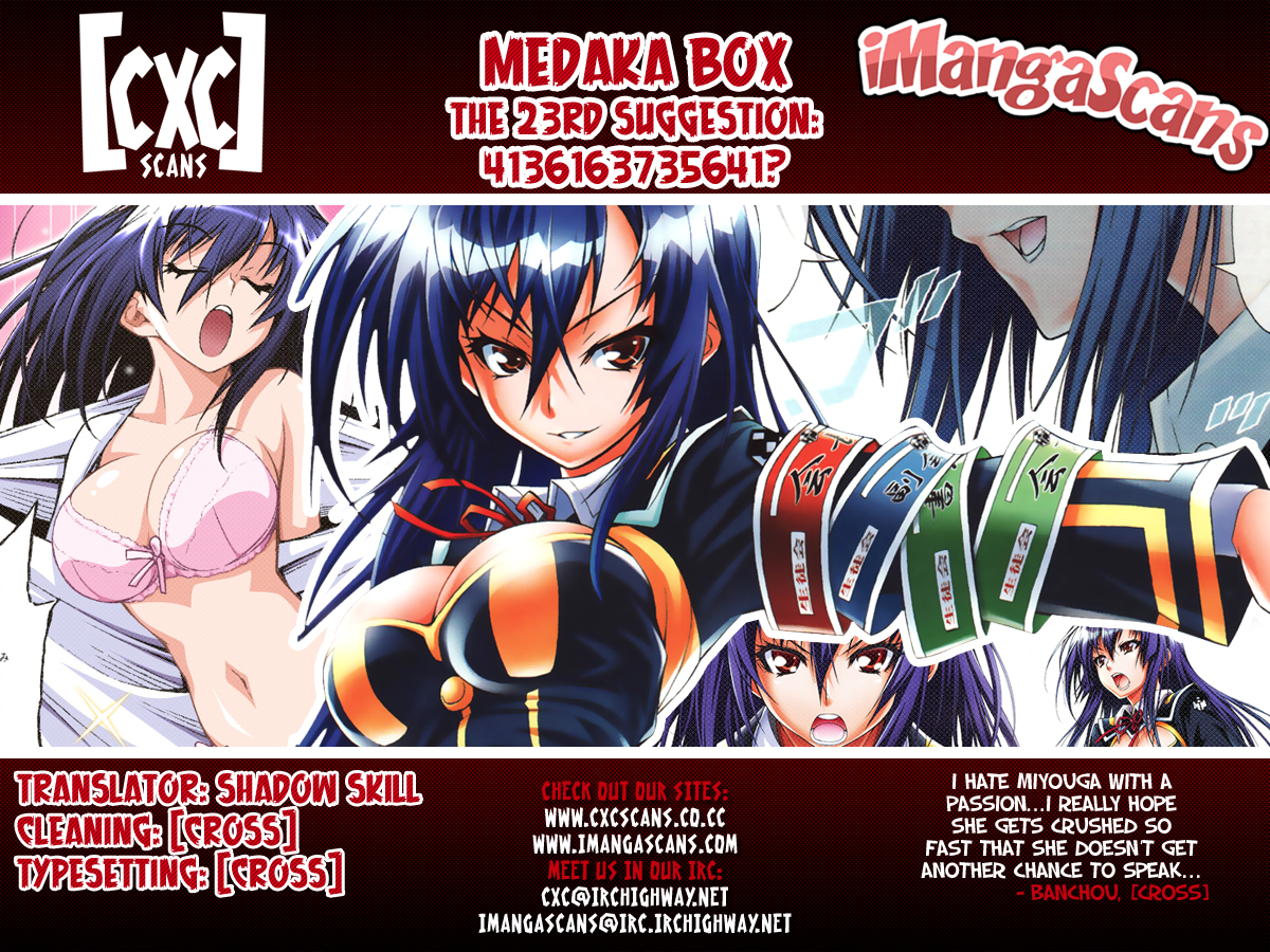 Medaka Box Chapter 23 page 20 - Chapter 23 : The 23rd Suggestion - 4136163735641?