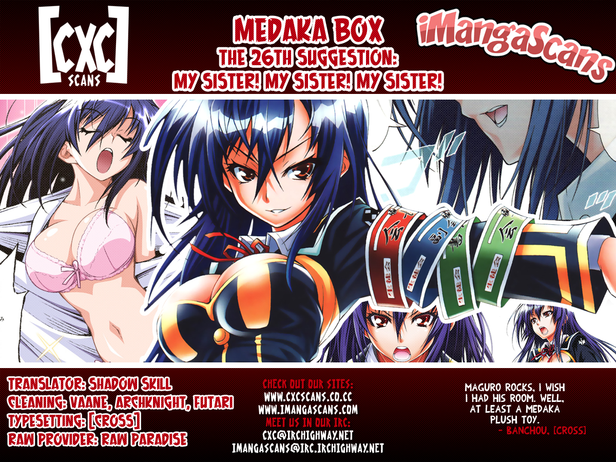 Medaka Box Chapter 26 page 20 - Chapter 26 : The 26th Suggestion - My Sister, My Sister, My Sister!