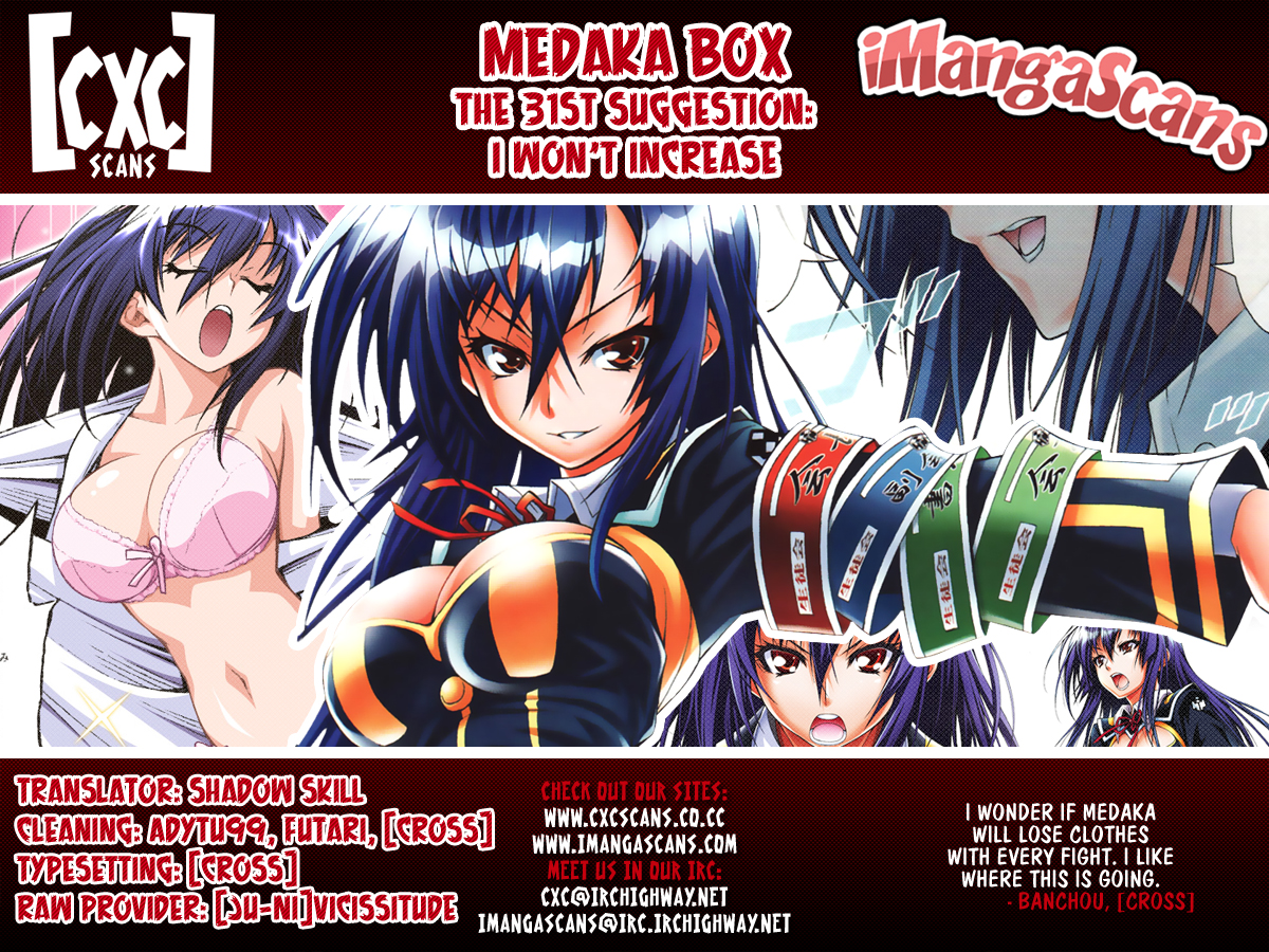 Medaka Box Chapter 31 page 20 - Chapter 31 : The 31st Suggestion - I Won't Increase