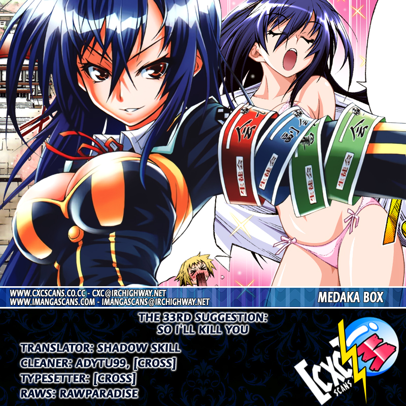 Medaka Box Chapter 33 page 20 - Chapter 33 : The 33rd Suggestion - So I'll Kill You