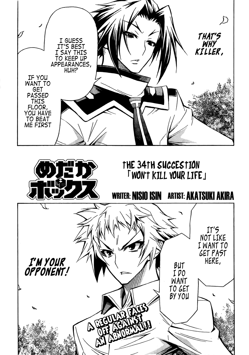 Medaka Box Chapter 34 page 4 - Chapter 34 : The 34th Suggestion - Wont Kill Your Life
