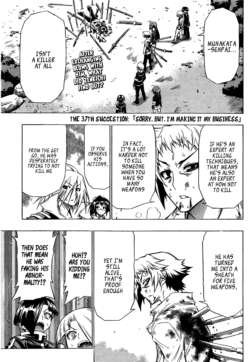Medaka Box Chapter 37 page 1 - Chapter 37 : The 37th Suggestion - I'm Sorry But I'm Making It My Business!