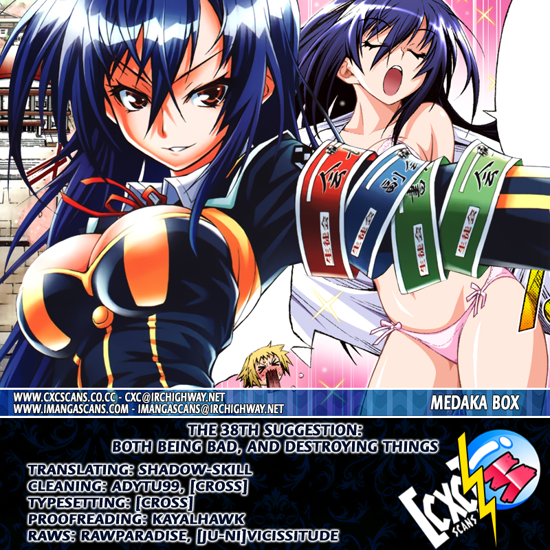 Medaka Box Chapter 38 page 19 - Chapter 38 : The 38th Suggestion - Both Being Bad, And Destroying Things