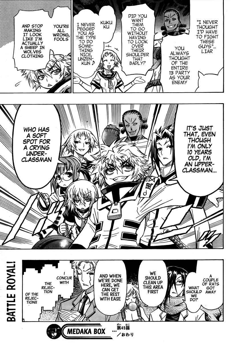 Medaka Box Chapter 45 page 19 - Chapter 45 : The 45th Suggestion - Take The Shortcut