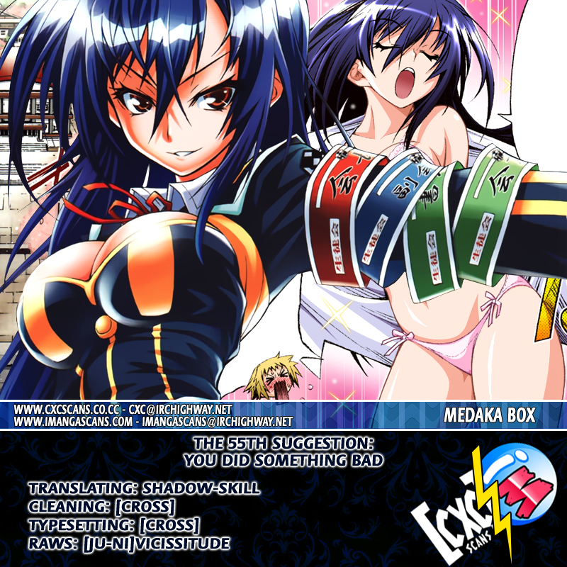 Medaka Box Chapter 55 page 20 - Chapter 55 : The 55th Suggestion - You Did Something Bad