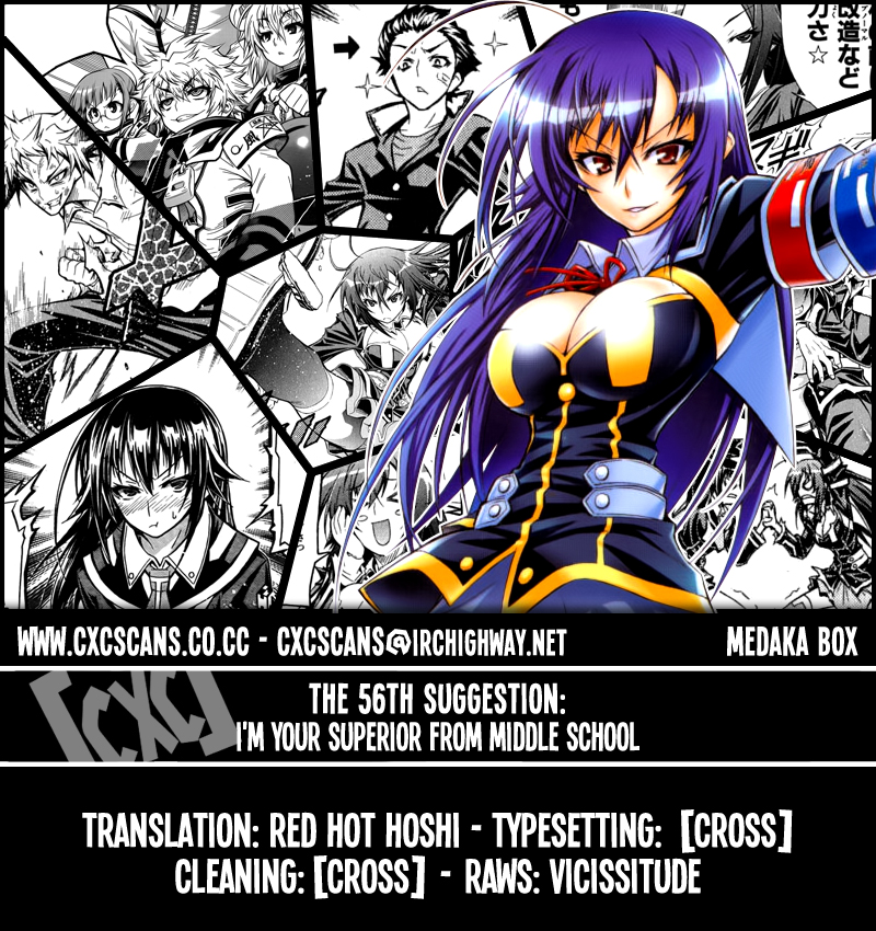 Medaka Box Chapter 56 page 1 - Chapter 56 : The 56th Suggestion - I am Your Superior From Middle School