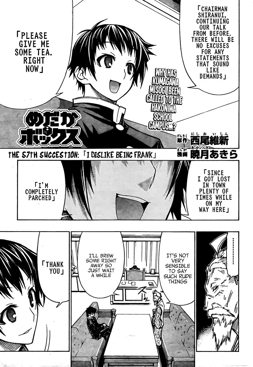 Medaka Box Chapter 57 page 2 - Chapter 57 : The 57th Suggestion - I Dislike Being Frank