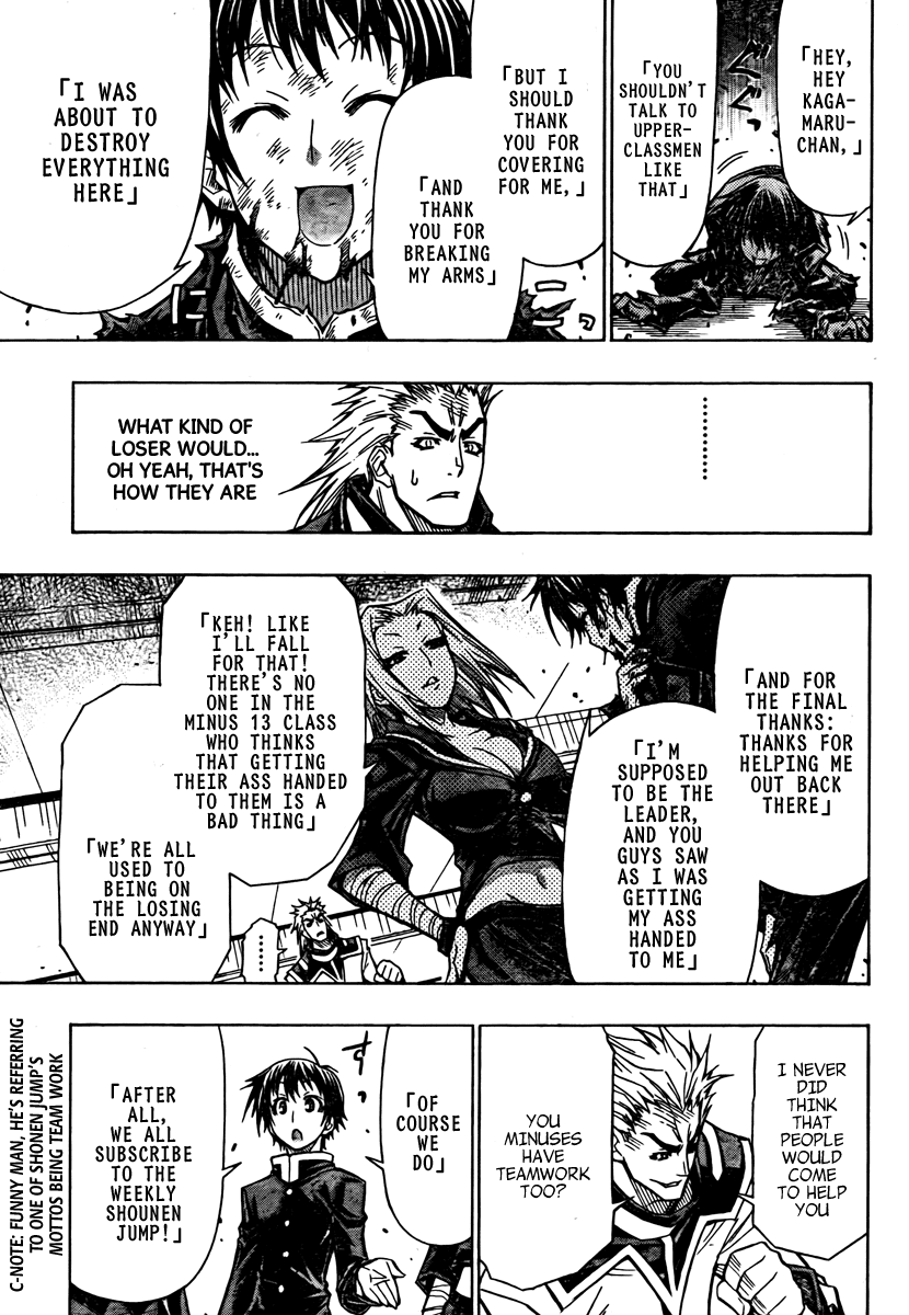 Medaka Box Chapter 63 page 16 - Chapter 63 : The 63rd Suggestion - The Minus 13's Class Motto