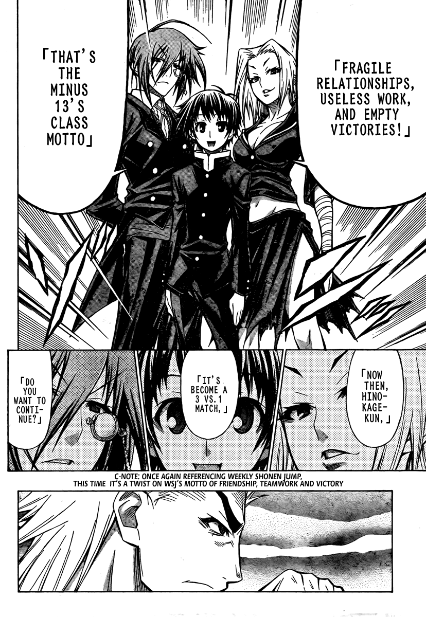 Medaka Box Chapter 63 page 17 - Chapter 63 : The 63rd Suggestion - The Minus 13's Class Motto
