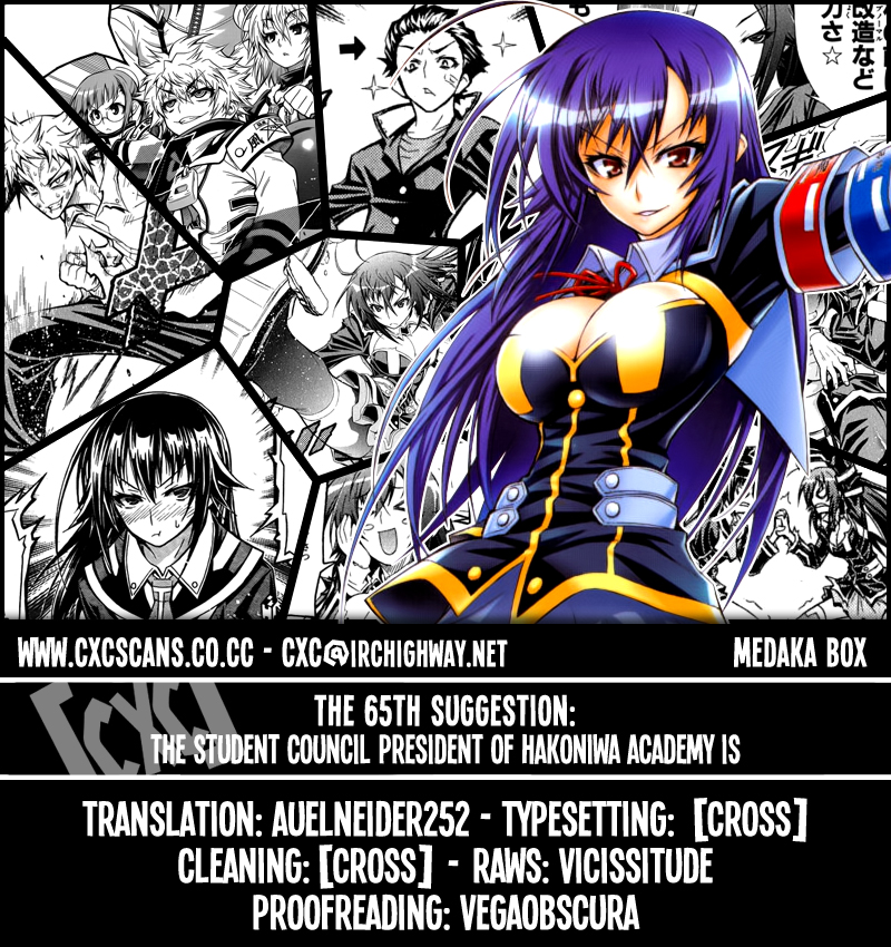 Medaka Box Chapter 65 page 1 - Chapter 65 : The 65th Suggestion - The Student Body President of Hakoniwa Academy...