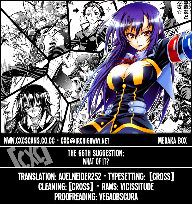 Medaka Box Chapter 66 page 1 - Chapter 66 : The 66th Suggestion - What of it?