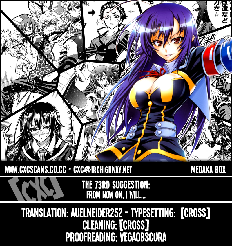 Medaka Box Chapter 73 page 1 - Chapter 73 : The 73rd Suggestion - From Now On, I Will...