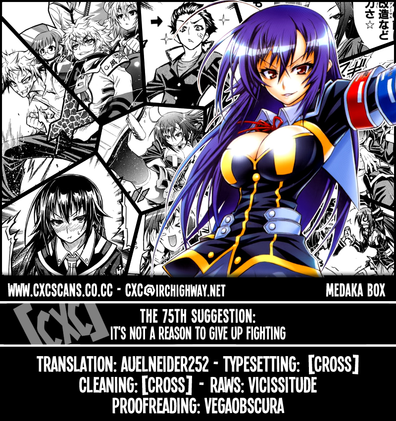 Medaka Box Chapter 75 page 1 - Chapter 75 : The 75th Suggestion - It's Not A Reason To Give Up Fighting