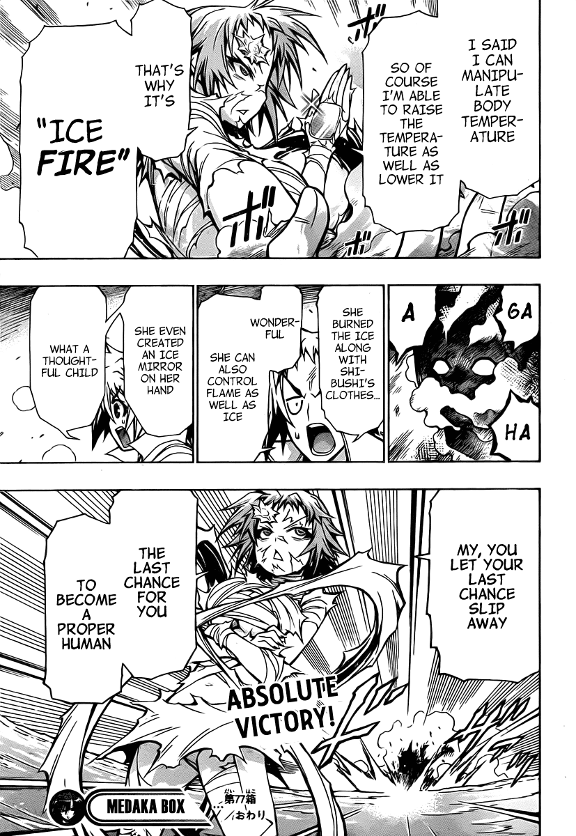 Medaka Box Chapter 77 page 23 - Chapter 77 : The 77th Suggestion - There's No Way I Can Win Against This