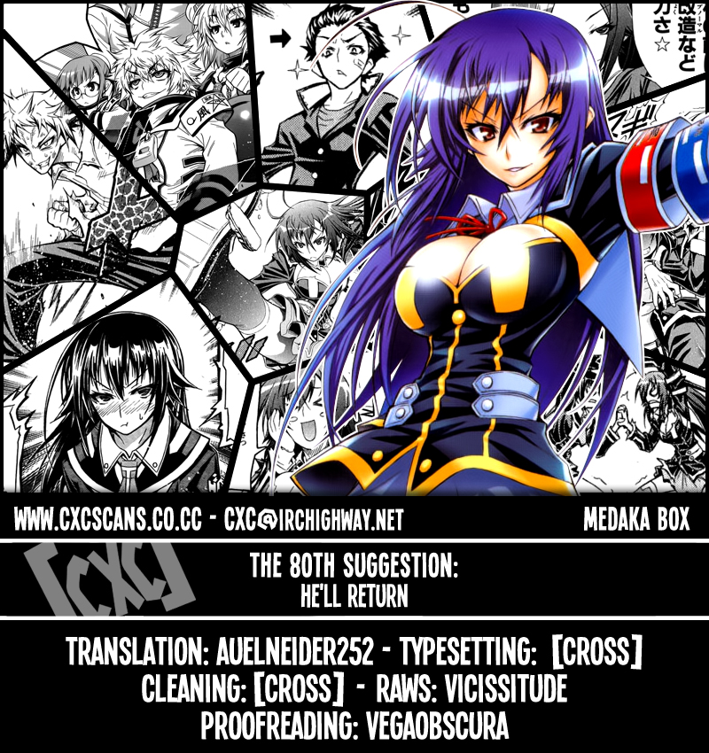 Medaka Box Chapter 80 page 1 - Chapter 80 : The 80th Suggestion - He'll Return
