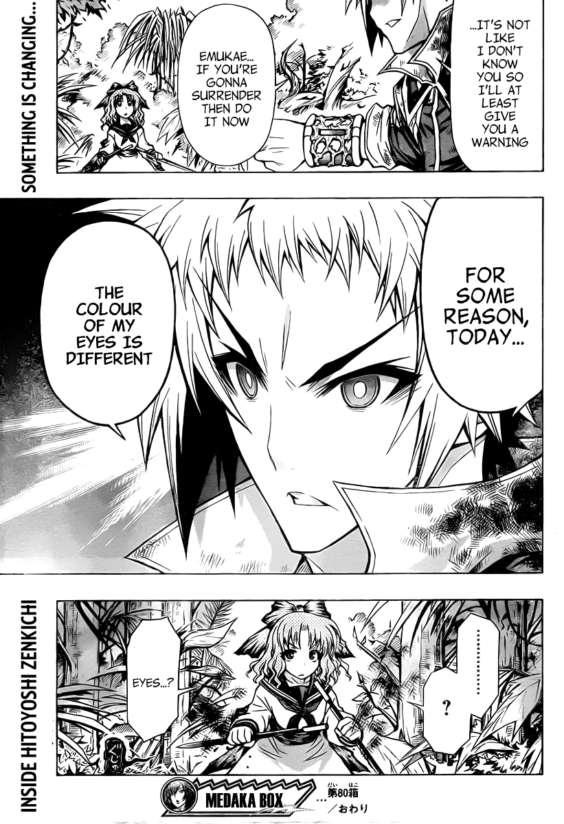Medaka Box Chapter 80 page 22 - Chapter 80 : The 80th Suggestion - He'll Return