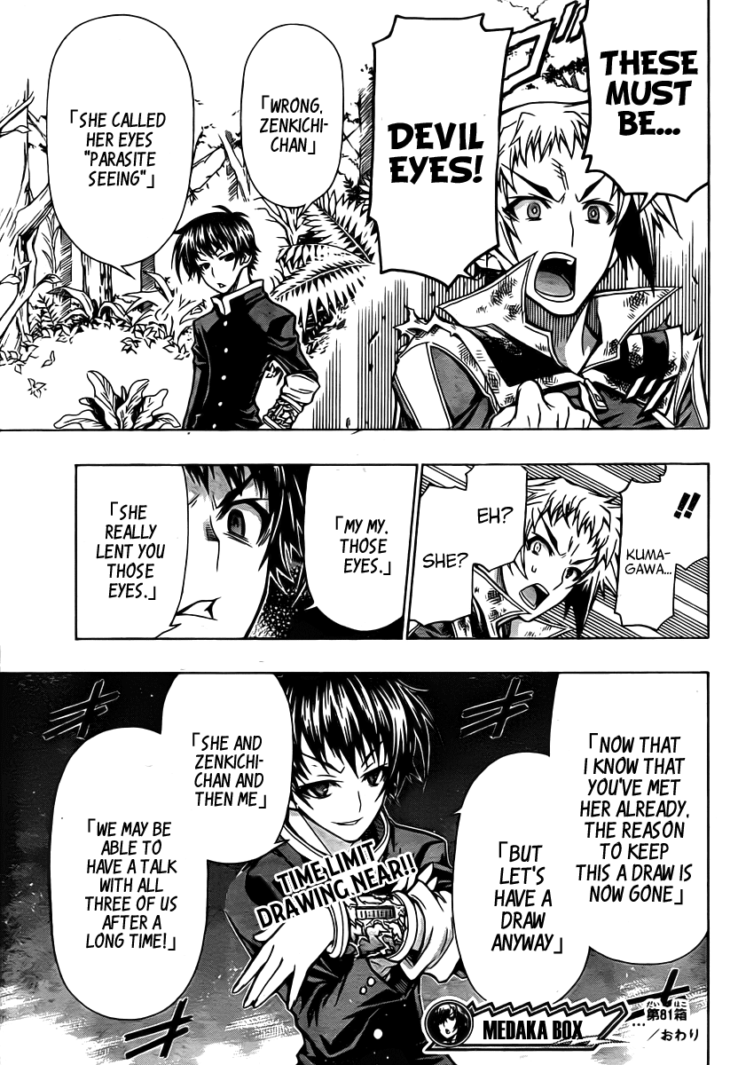 Medaka Box Chapter 81 page 19 - Chapter 81 : The 81st Suggestion - My Love Was Real