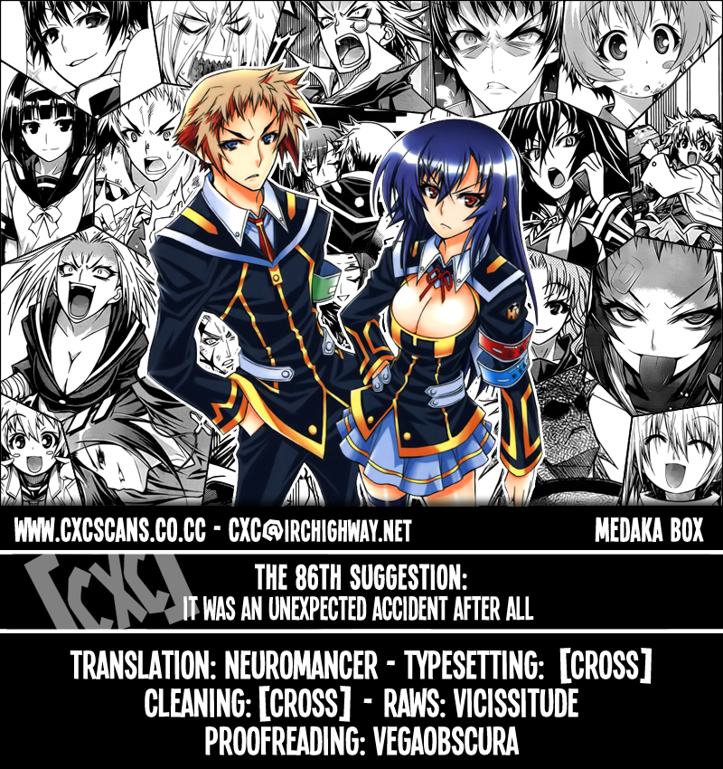 Medaka Box Chapter 86 page 1 - Chapter 86 : The 86th Suggestion - It Was an Unexpected Accident After All