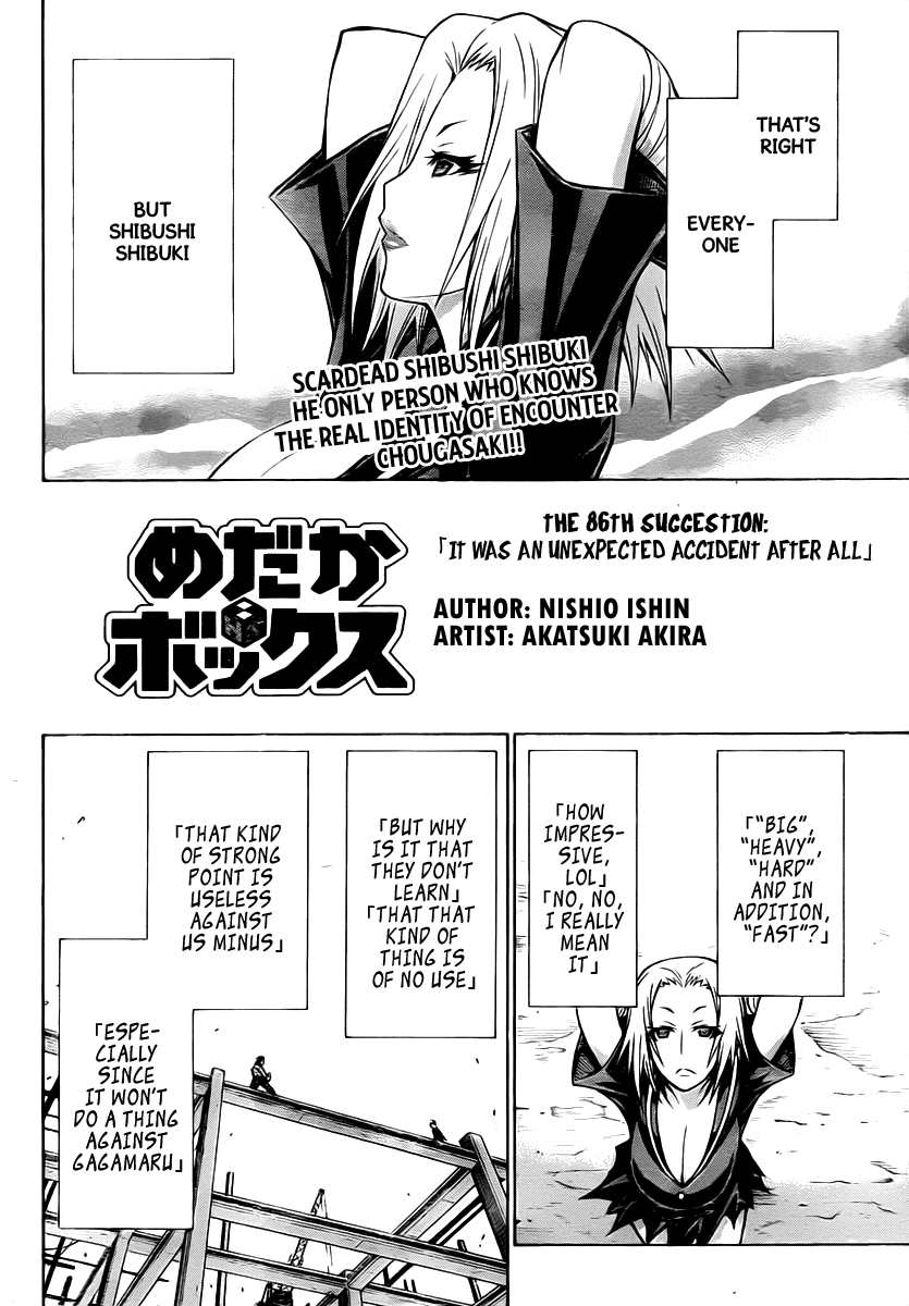 Medaka Box Chapter 86 page 3 - Chapter 86 : The 86th Suggestion - It Was an Unexpected Accident After All