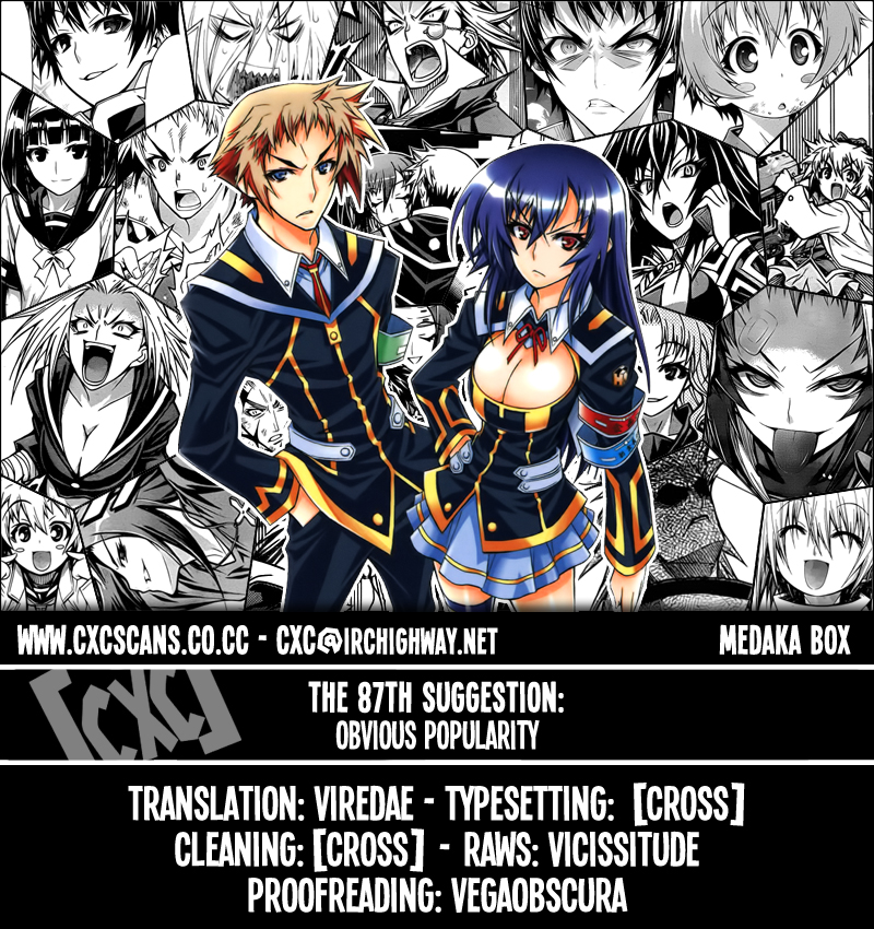 Medaka Box Chapter 87 page 1 - Chapter 87 : The 87th Suggestion - Obvious Popularity