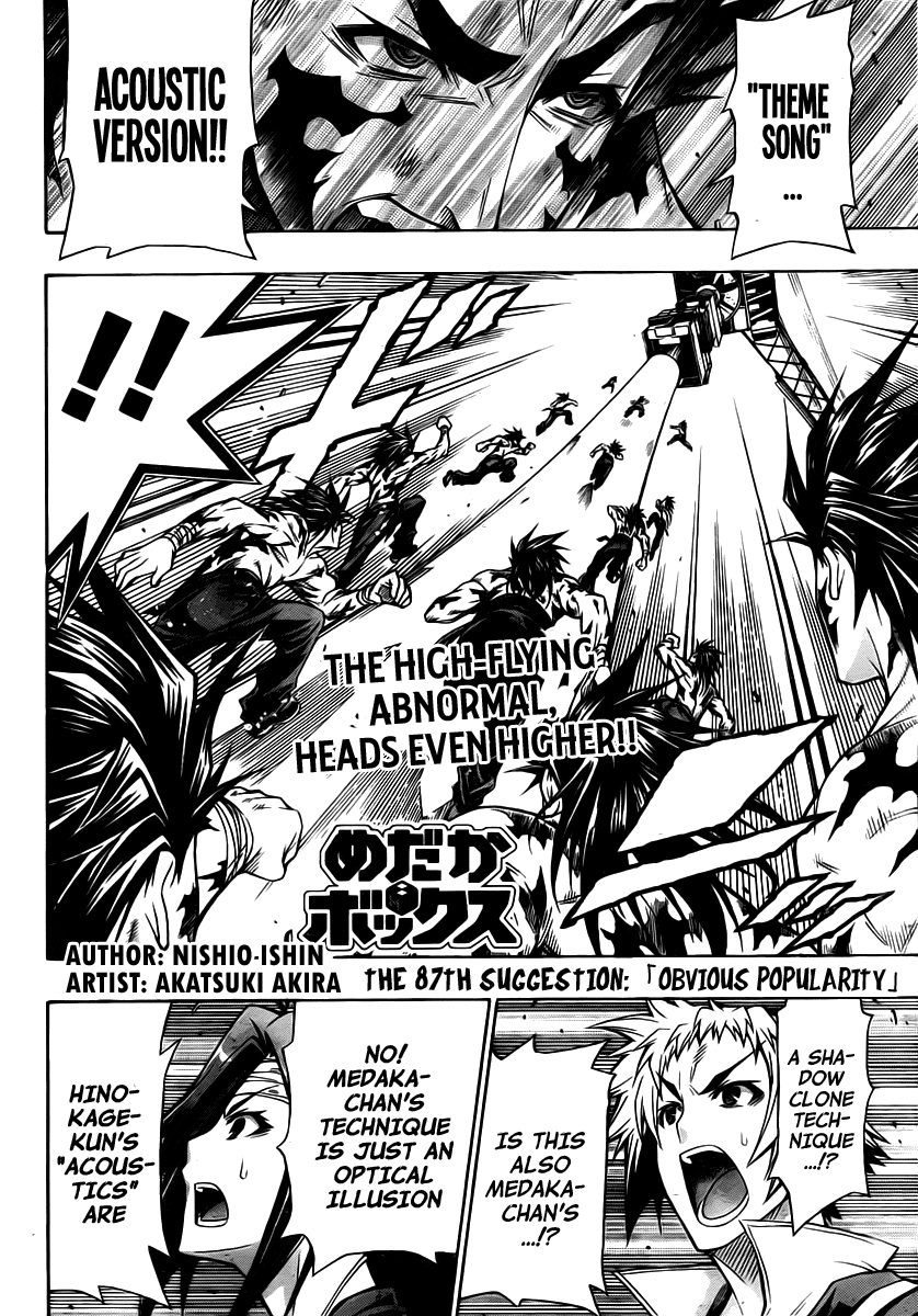 Medaka Box Chapter 87 page 3 - Chapter 87 : The 87th Suggestion - Obvious Popularity