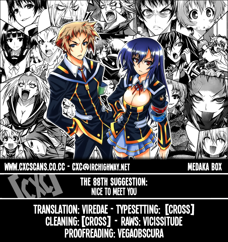 Medaka Box Chapter 88 page 1 - Chapter 88 : The 88th Suggestion - Nice to Meet You