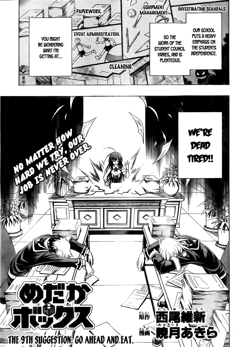 Medaka Box Chapter 9 page 1 - Chapter 9 : The 9th Suggestion - Go Ahead And Eat