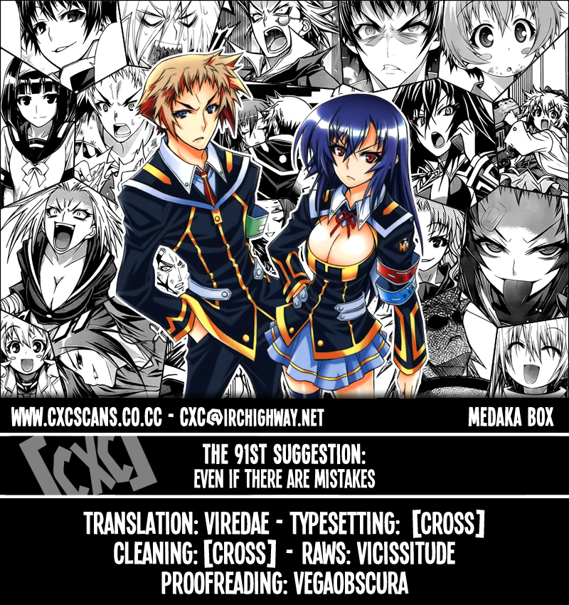 Medaka Box Chapter 91 page 1 - Chapter 91 : The 91st Suggestion - Even If There Are Mistakes