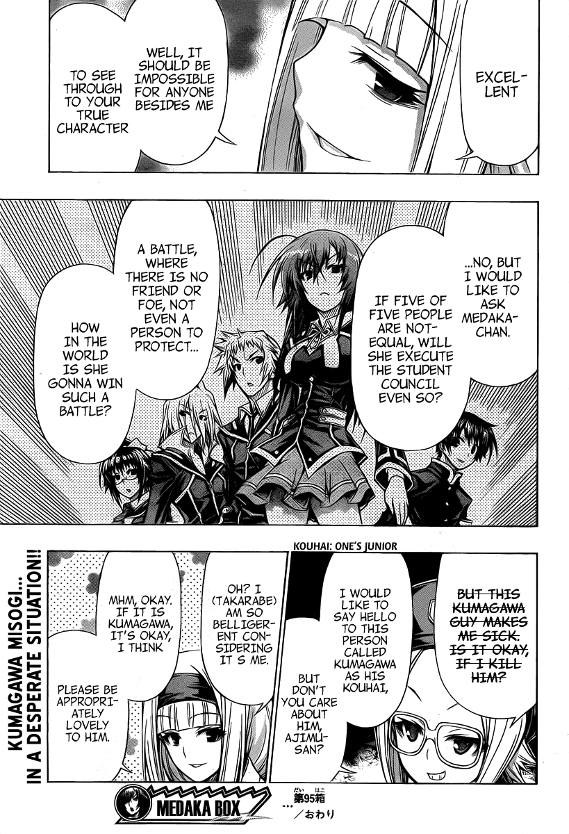 Medaka Box Chapter 95 page 20 - Chapter 95 : The 95th Suggestion - If You Were Alone...