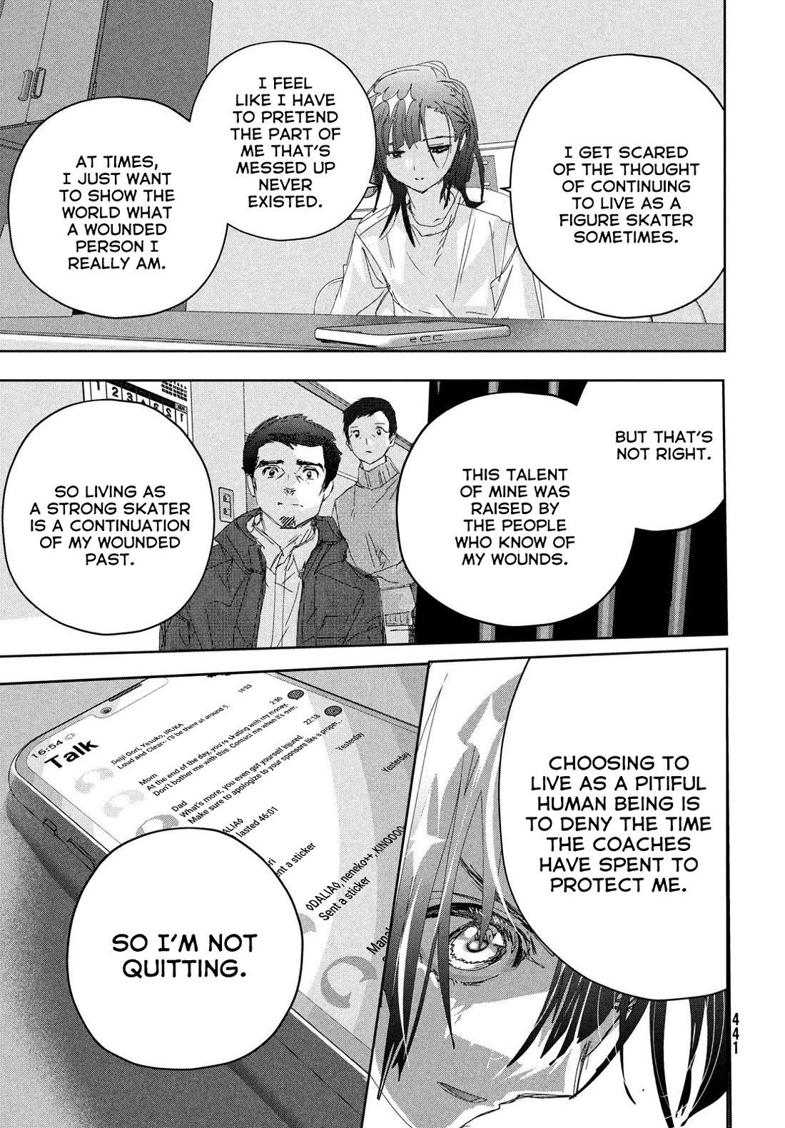 Medalist manga, chapter 53, page 55 of 60