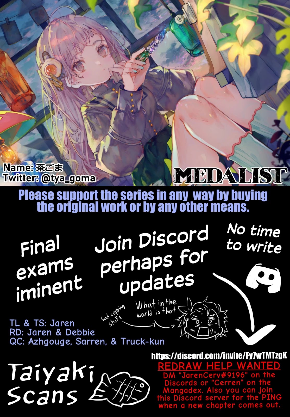 Medalist manga, chapter 6, page 34 of 34