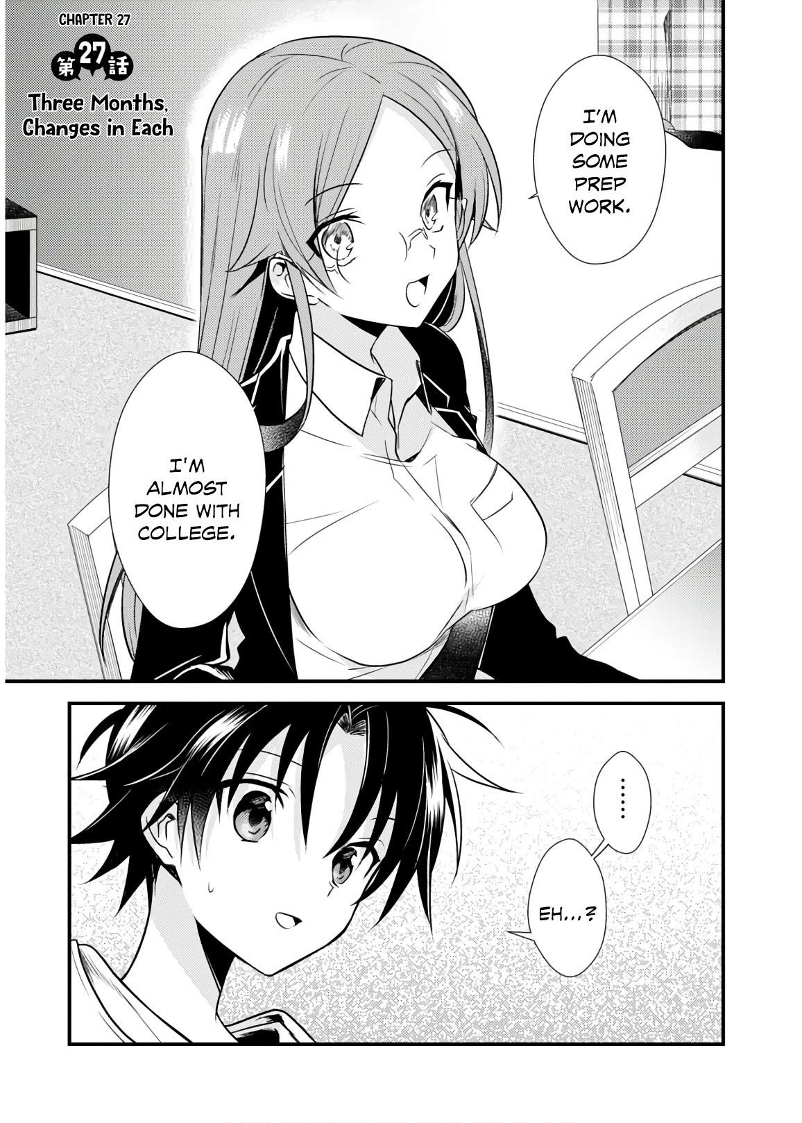 Megami-ryou no Ryoubo-kun. Chapter 27 page 1 - Chapter 27
