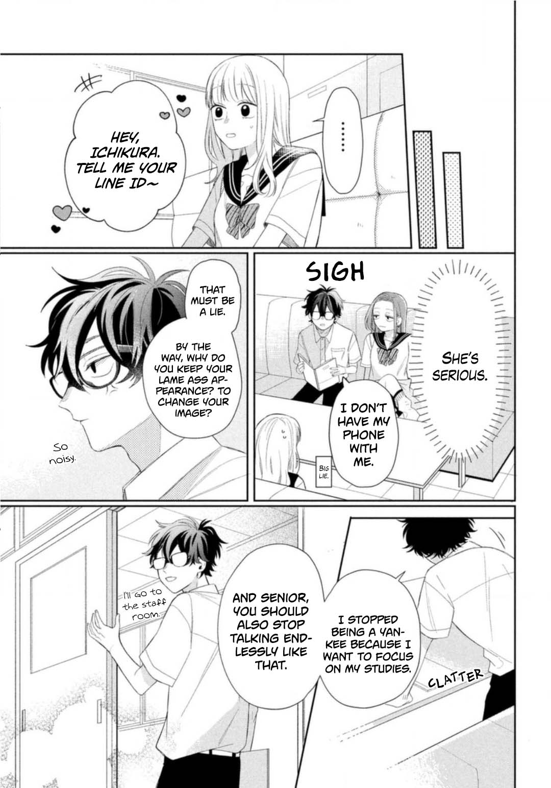 Megane, Tokidoki, Yankee-kun Chapter 6 page 12 - Chapter 6: Attacked by a Gal