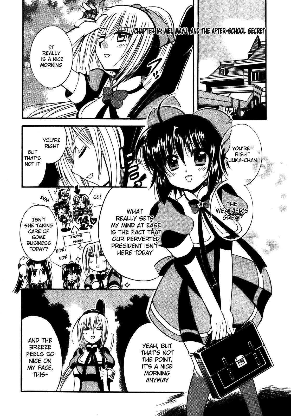 Mei no Naisho Chapter 14 page 1 - Chapter 14: Mei, Mayu, And The After-School Secret