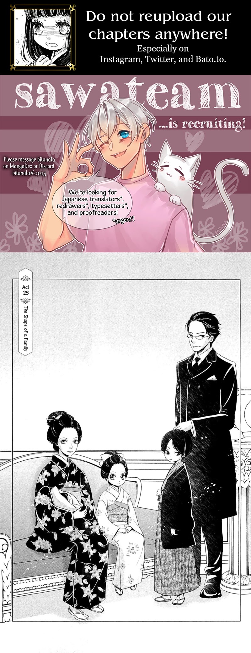 Meiji Hiiro Kitan Chapter 25 page 1 - Chapter 25: The Shape of a Family