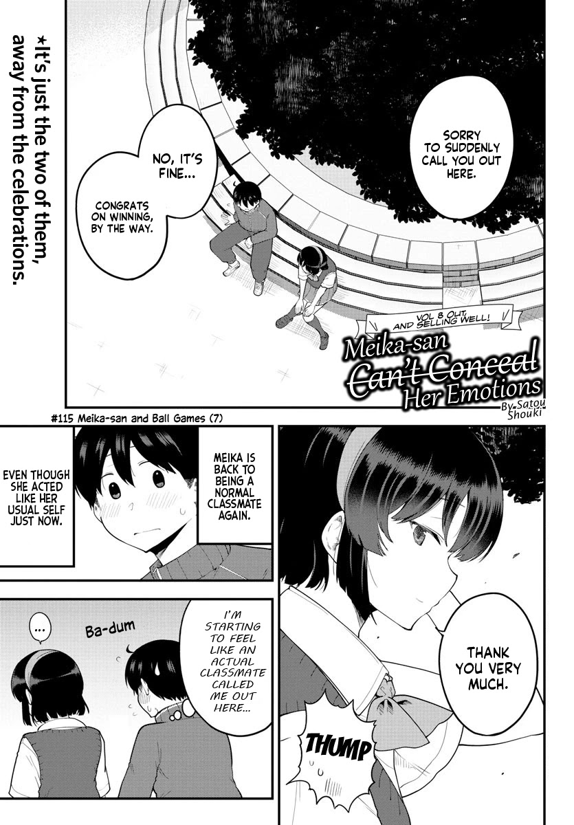 Meika-san Can't Conceal Her Emotions Chapter 115 page 1 - Chapter 115: Meika-san and Ball Games (7)