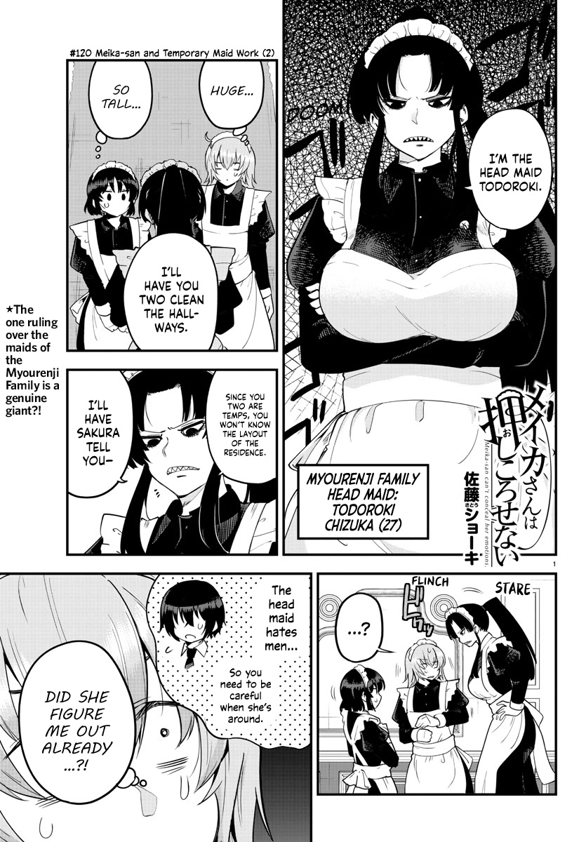 Meika-san Can't Conceal Her Emotions Chapter 120 page 1 - Chapter 120: Meika-san and Temporary Maid Work (2)