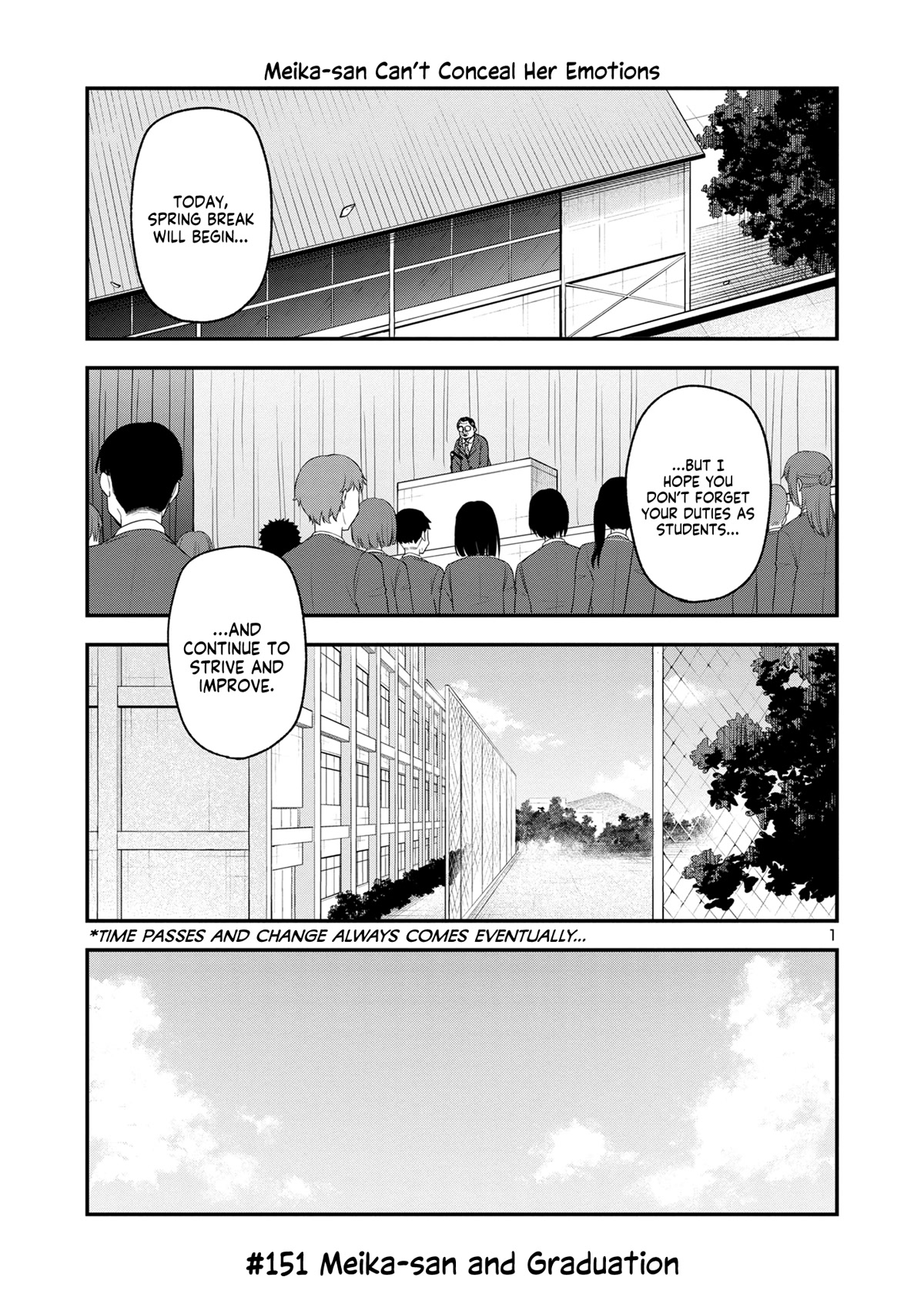 Meika-san Can't Conceal Her Emotions Chapter 151 page 1 - Chapter 151: Meika-san and Graduation