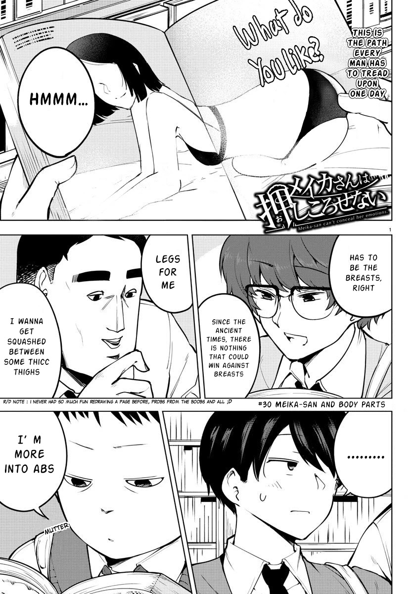Meika-san Can't Conceal Her Emotions Chapter 30 page 1 - Chapter 30: Meika-san and body parts