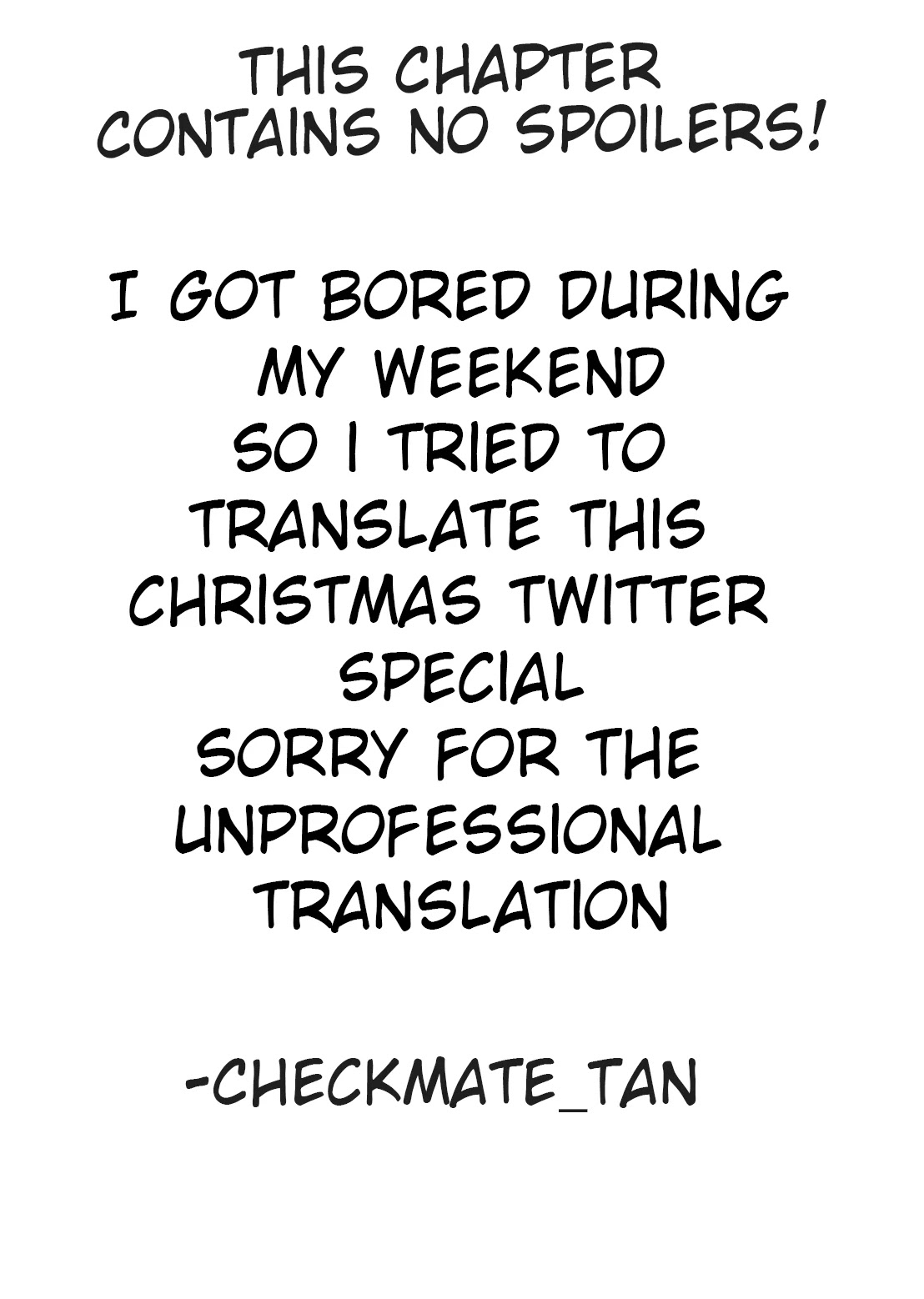 Meika-san Can't Conceal Her Emotions Chapter 46.5 page 1 - Chapter 46.5: Meika-San Twitter Christmas Special