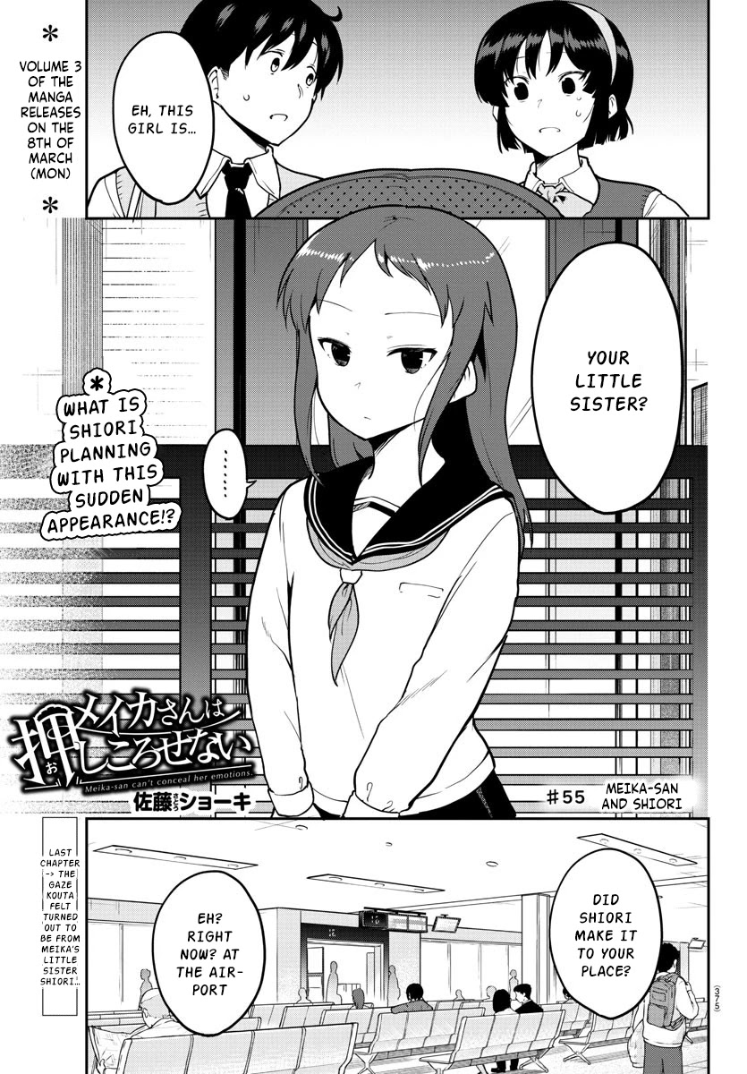 Meika-san Can't Conceal Her Emotions Chapter 55 page 1 - Chapter 55: Meika-san and Shiori