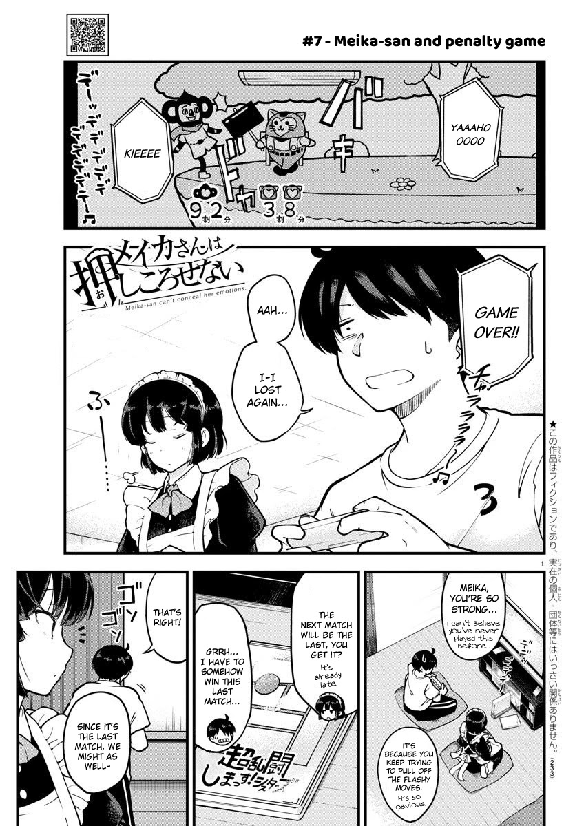 Meika-san Can't Conceal Her Emotions Chapter 7 page 1 - Chapter 7: Meika-san and Penalty Game