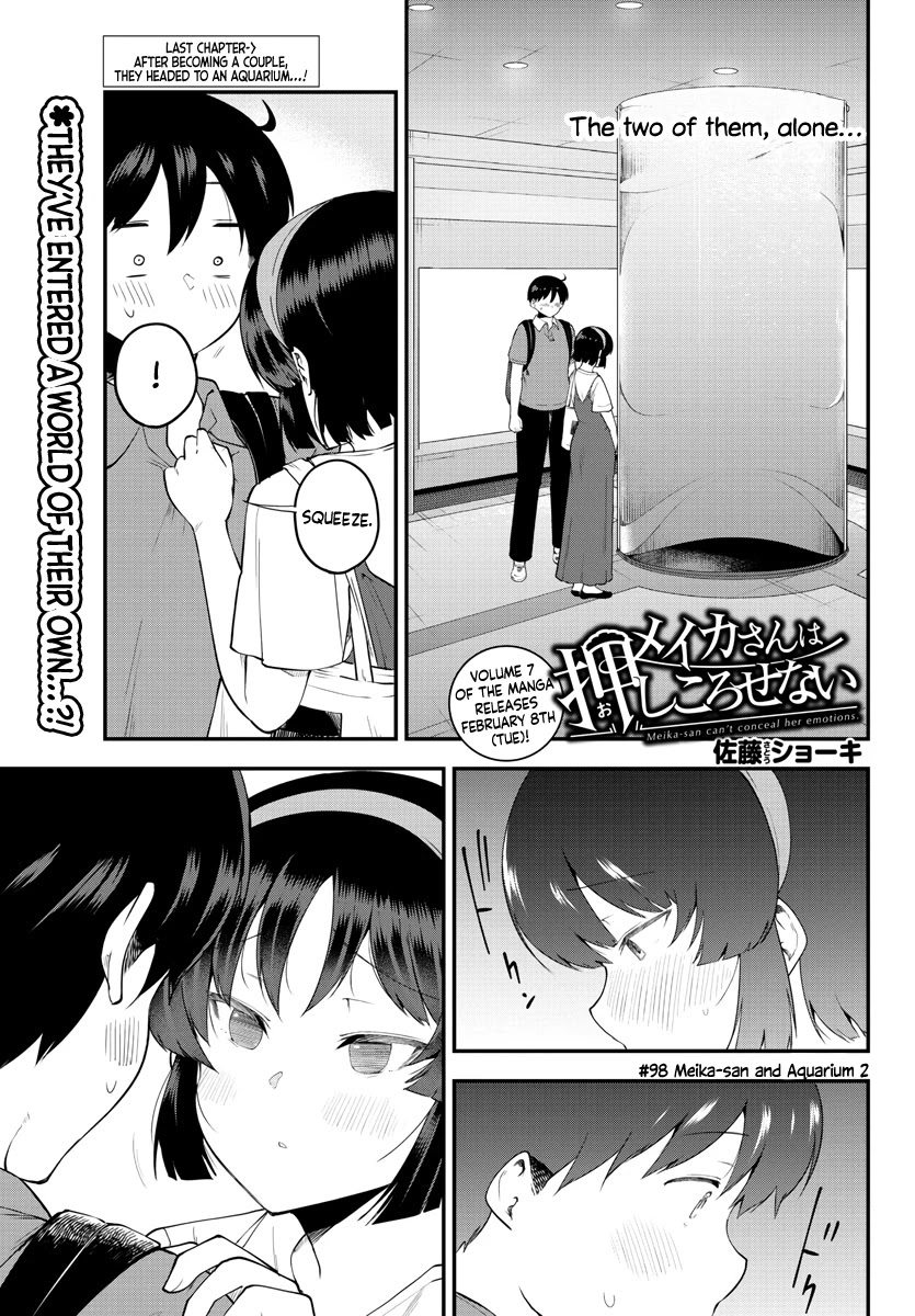 Meika-san Can't Conceal Her Emotions Chapter 98 page 2 - Chapter 98: Meika-san and Aquarium 2