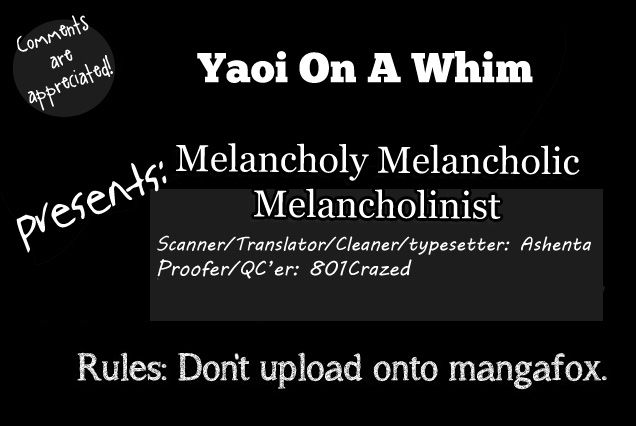 Melancholy Melancholic Melancholinist Chapter 1 page 1 - Chapter 1
