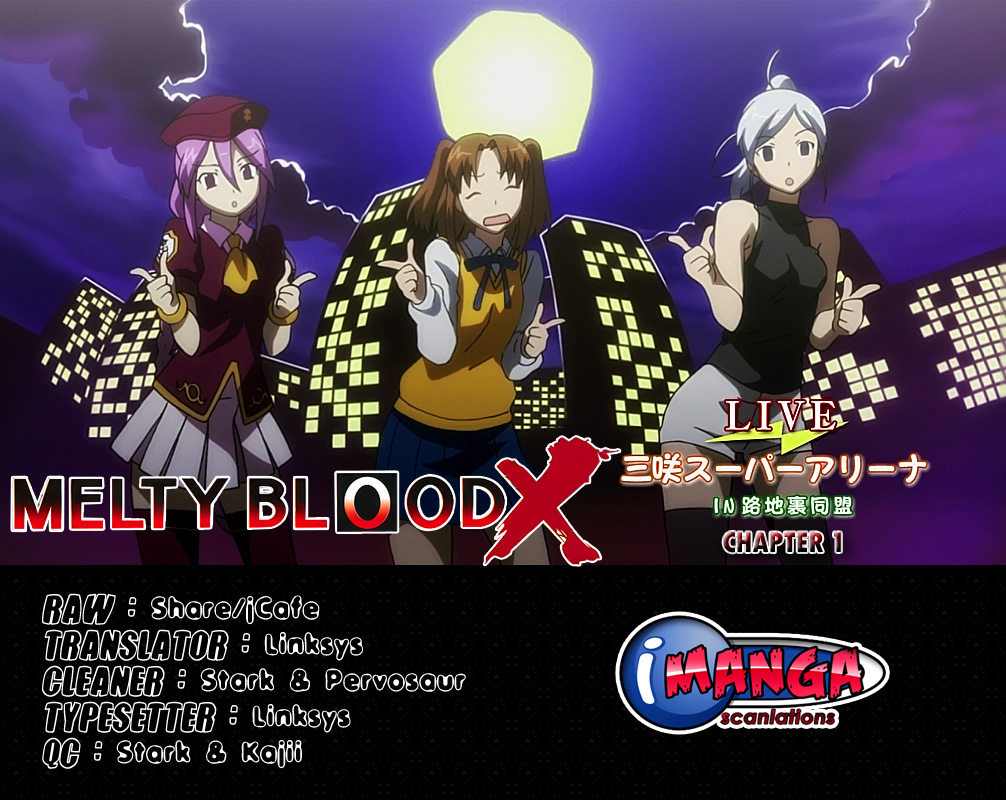 Melty Blood X Chapter 1.2 page 1 - Chapter 1 v2 : Route1 - Back Alley Pyramid Night