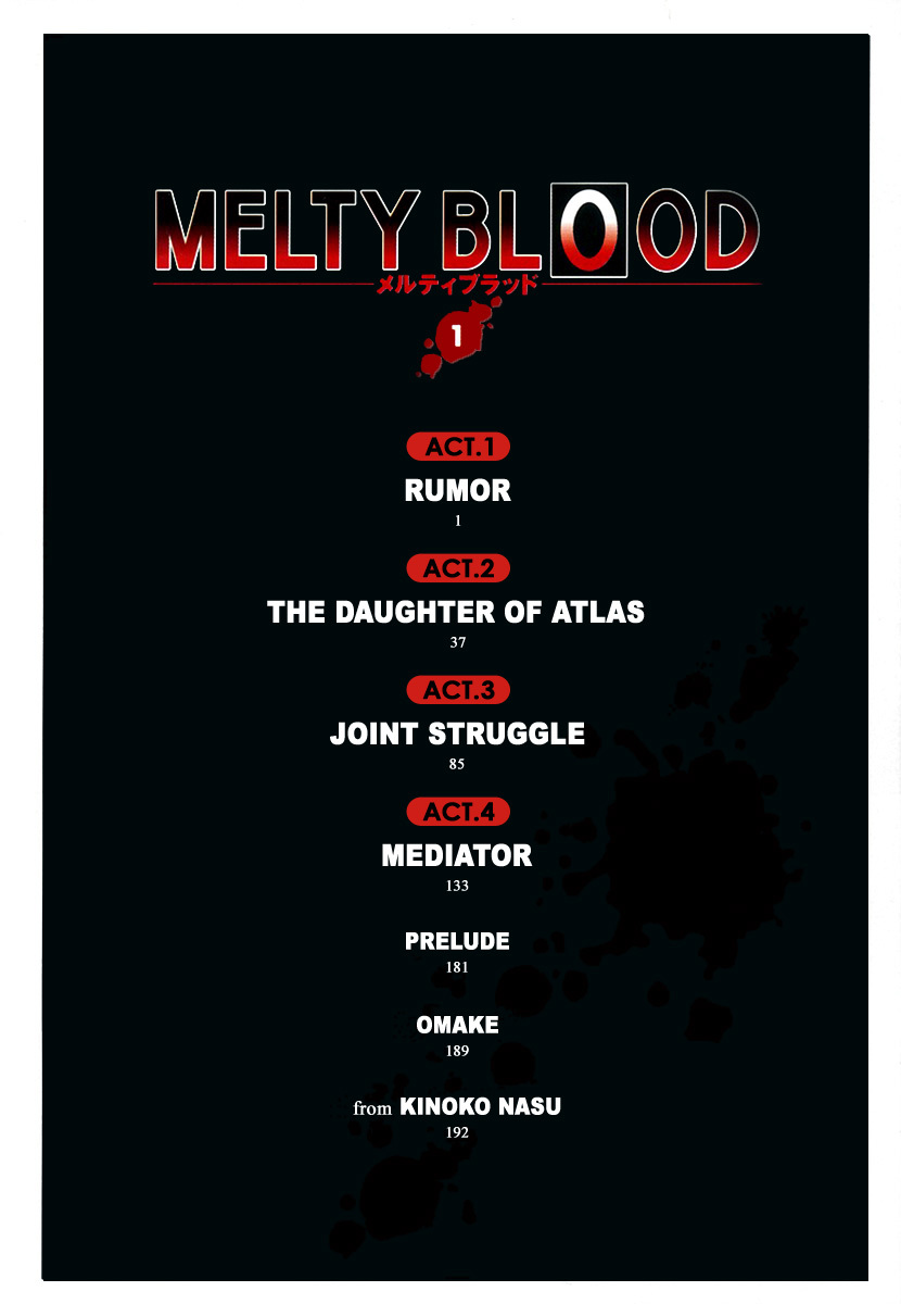 Melty Blood Chapter 1 page 3 - Chapter 1: ACT.1 - Rumor