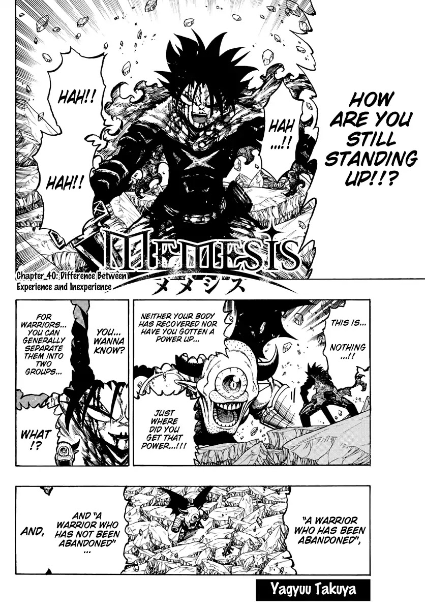 Memesis (Yagyuu Takuya) Chapter 40 page 3 - Chapter 40: Difference Between Experience and Inexperience