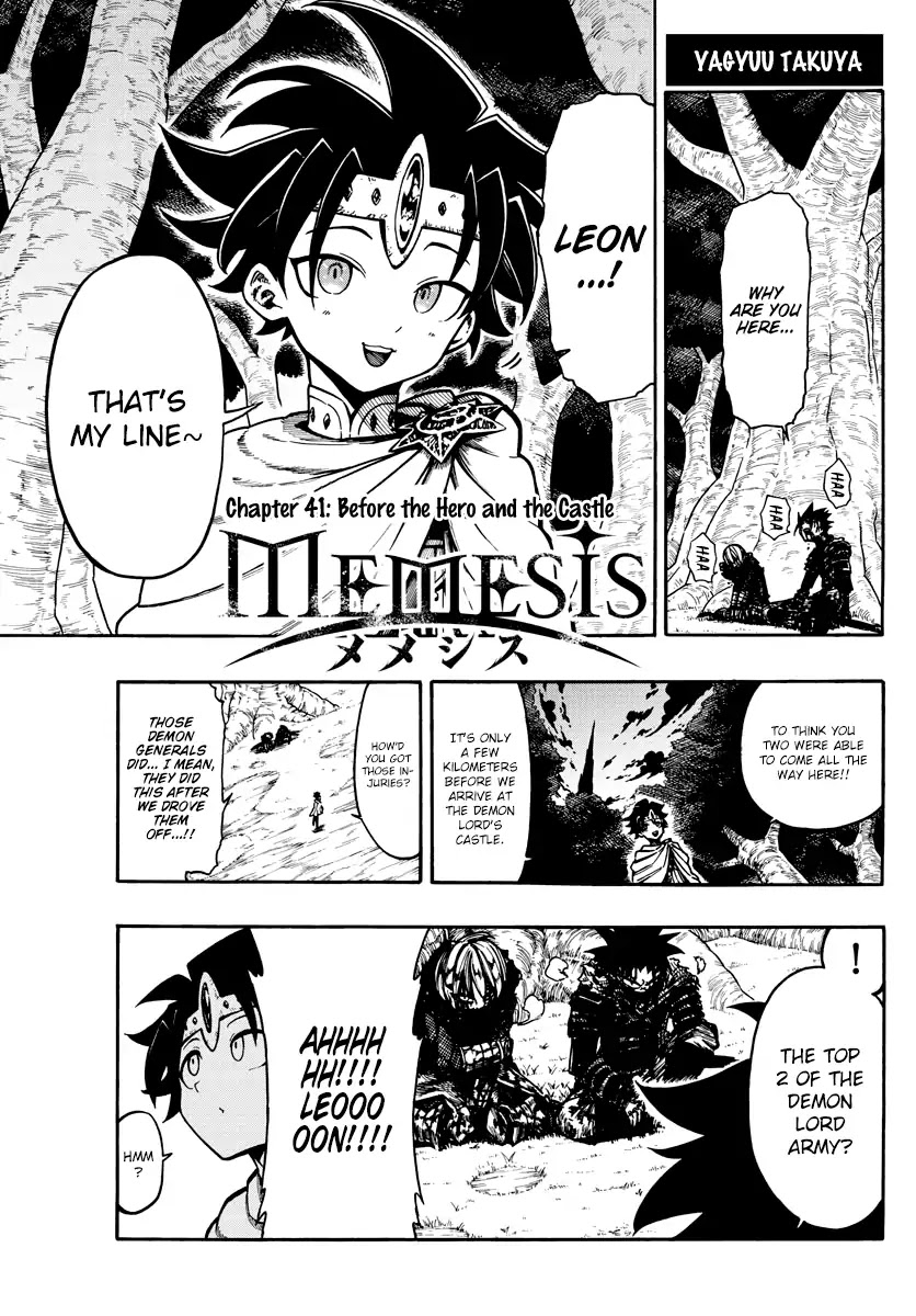 Memesis (Yagyuu Takuya) Chapter 41 page 1 - Chapter 41: Before the Hero and the Castle