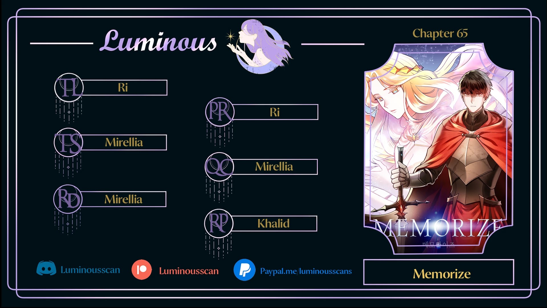MEMORIZE Chapter 65 page 1 - Chapter 65