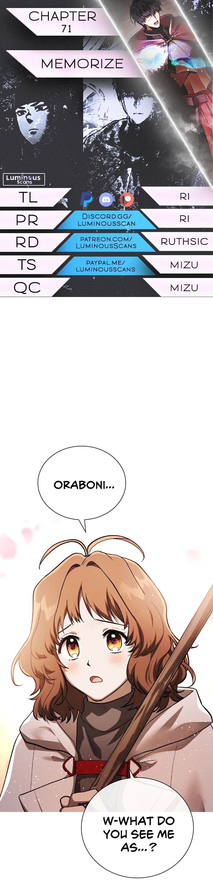MEMORIZE Chapter 71 page 1 - Chapter 71